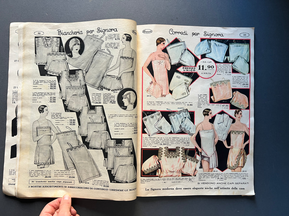 La Rinascente Milano, catalogo semestrale Autunno Inverno 1929-30