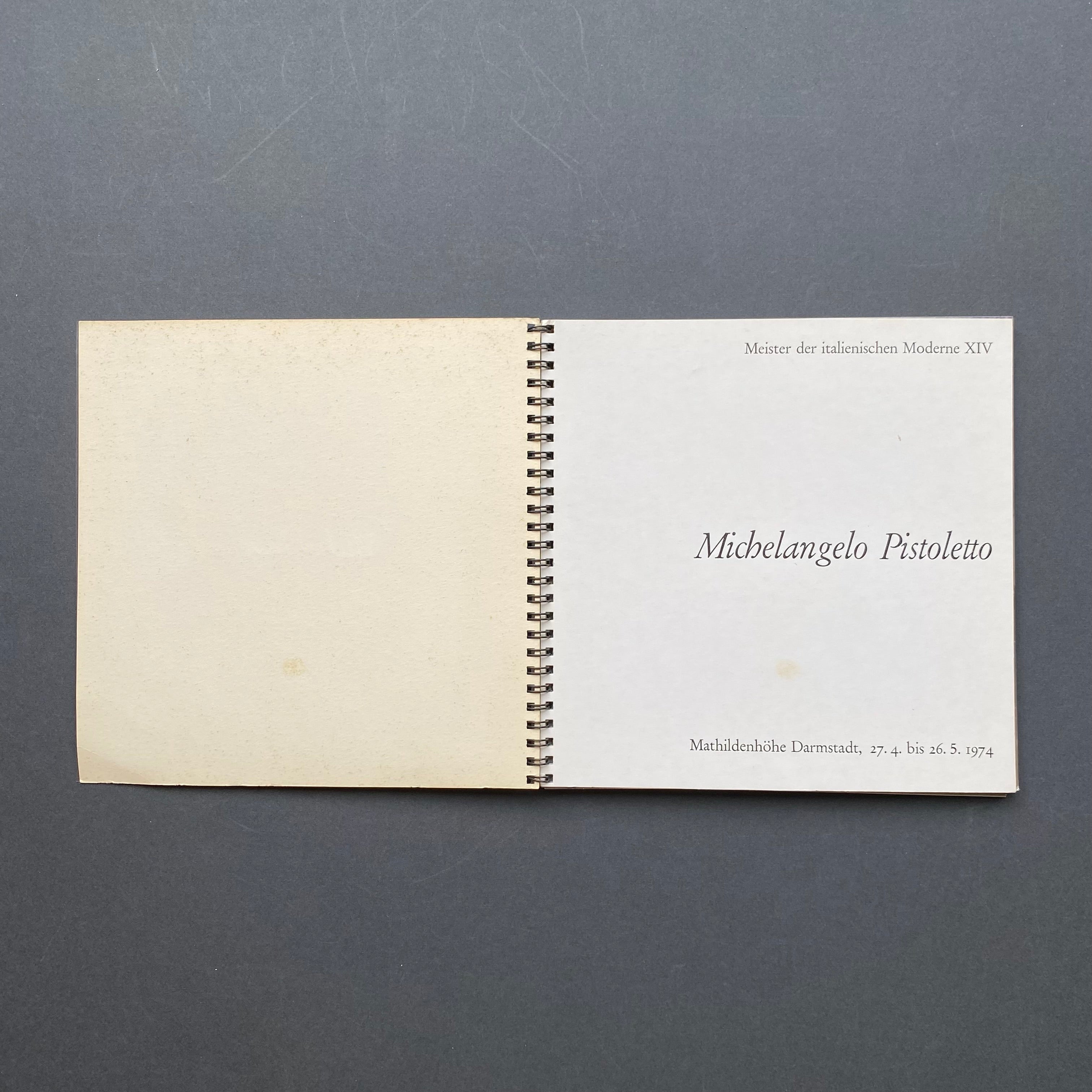 Michelangelo Pistoletto. Meister de italienischen Moderne XIV. 1974