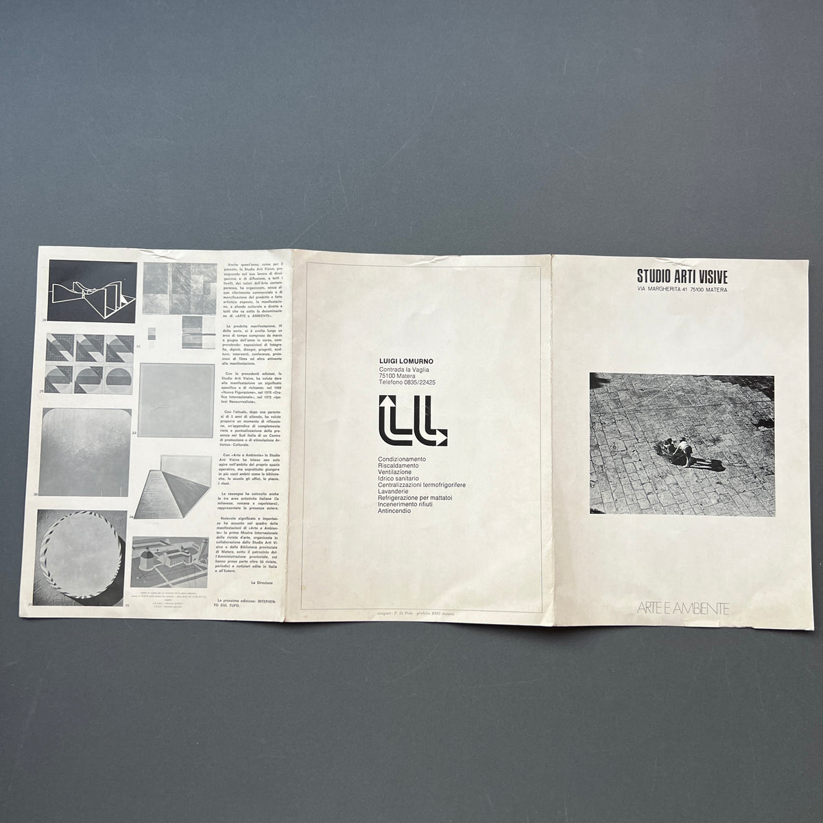 Studio Arti Visive "Arte e Ambiente '77", Brochure della mostra