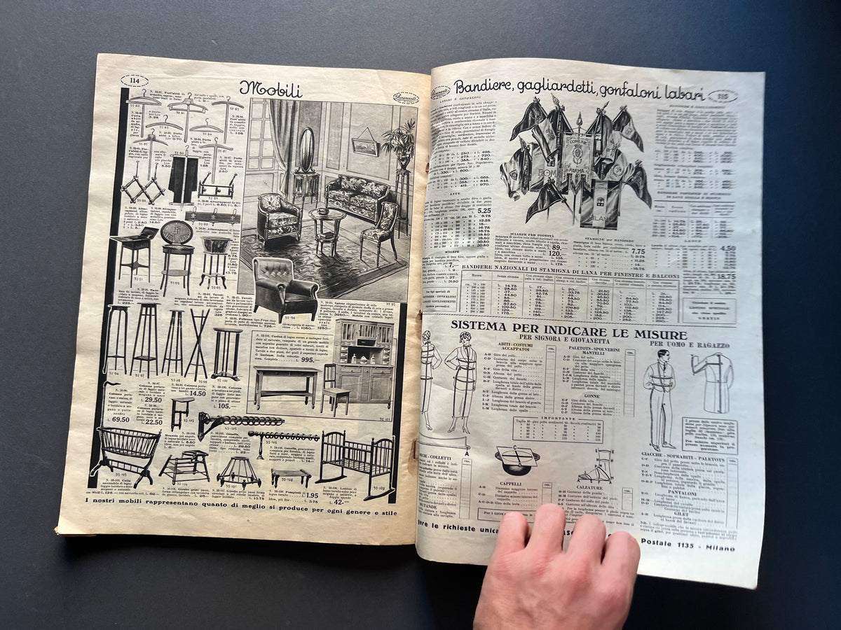 La Rinascente Milano, catalogo semestrale Autunno Inverno 1929-30