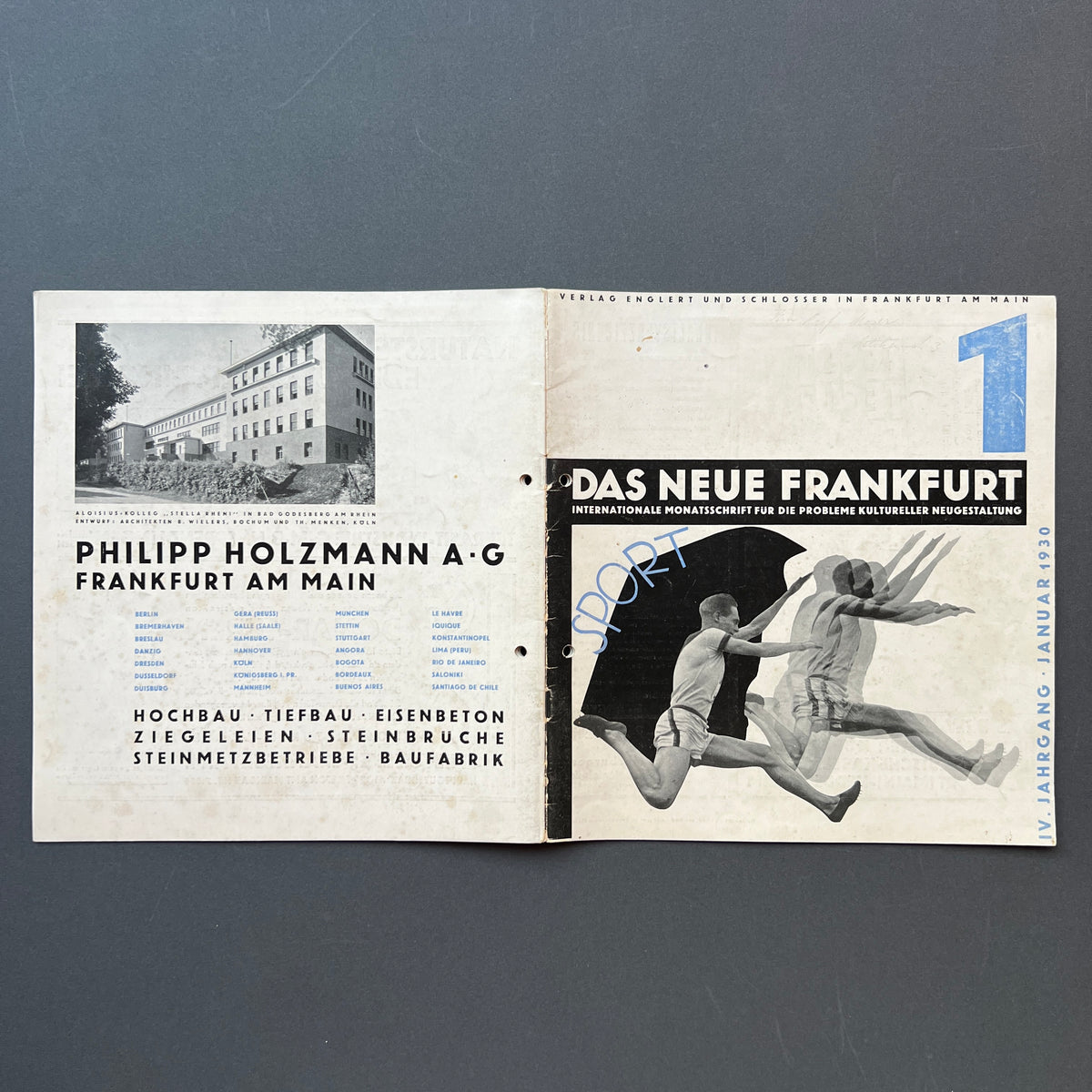 Das Neue Frankfurt n. 1 IV Jahrg. Januar 1930. Monatsschrift für die probleme moderner gestaltung