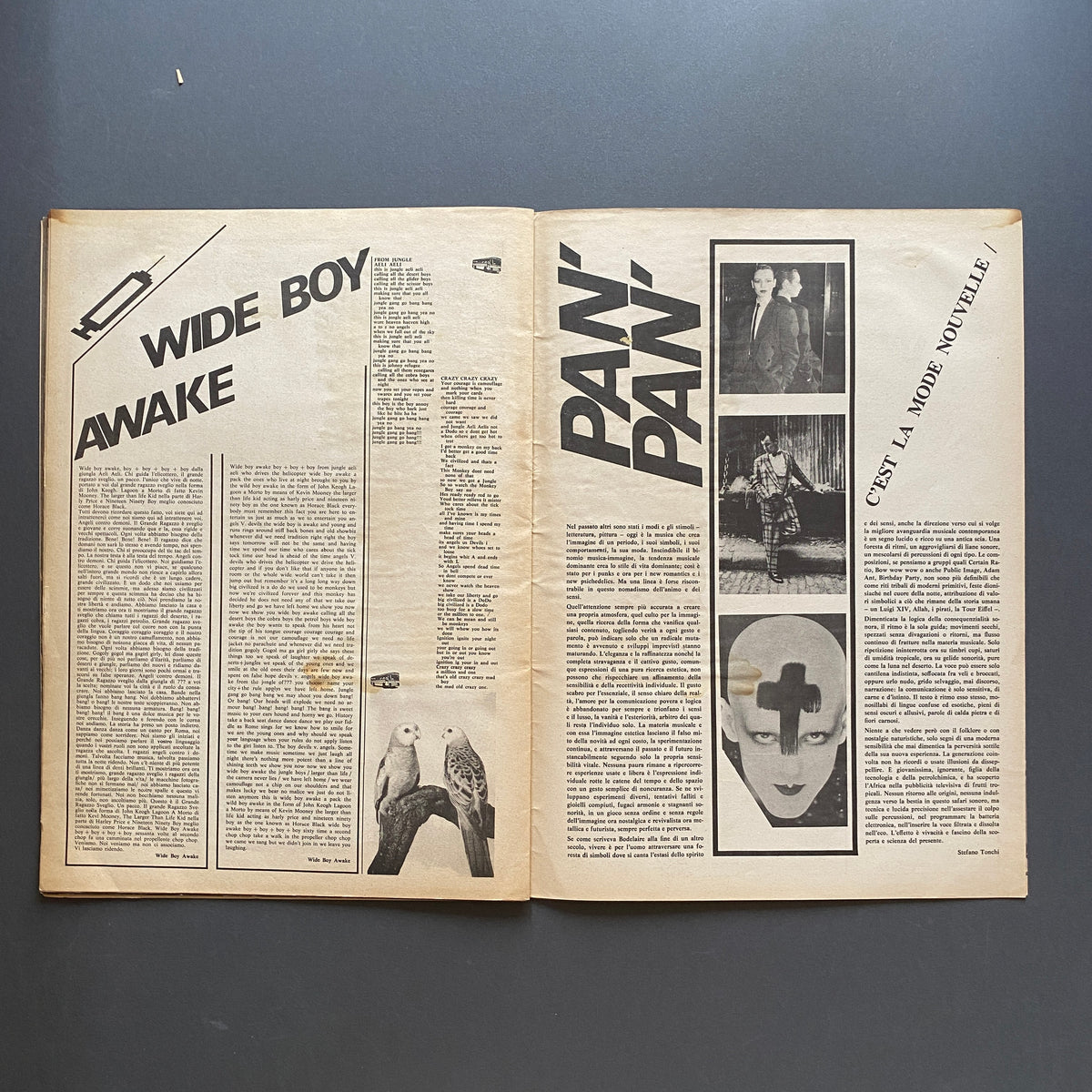 Graziano Origa Magazine, ARTIST, n.12 1981, Candy Darling, Meneguzzo David Curtis Wide Boy Awake