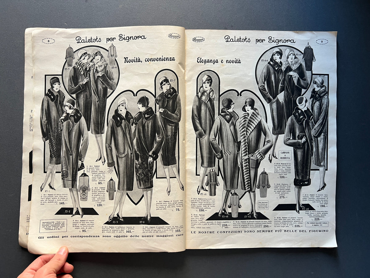 La Rinascente Milano, catalogo semestrale Autunno Inverno 1929-30
