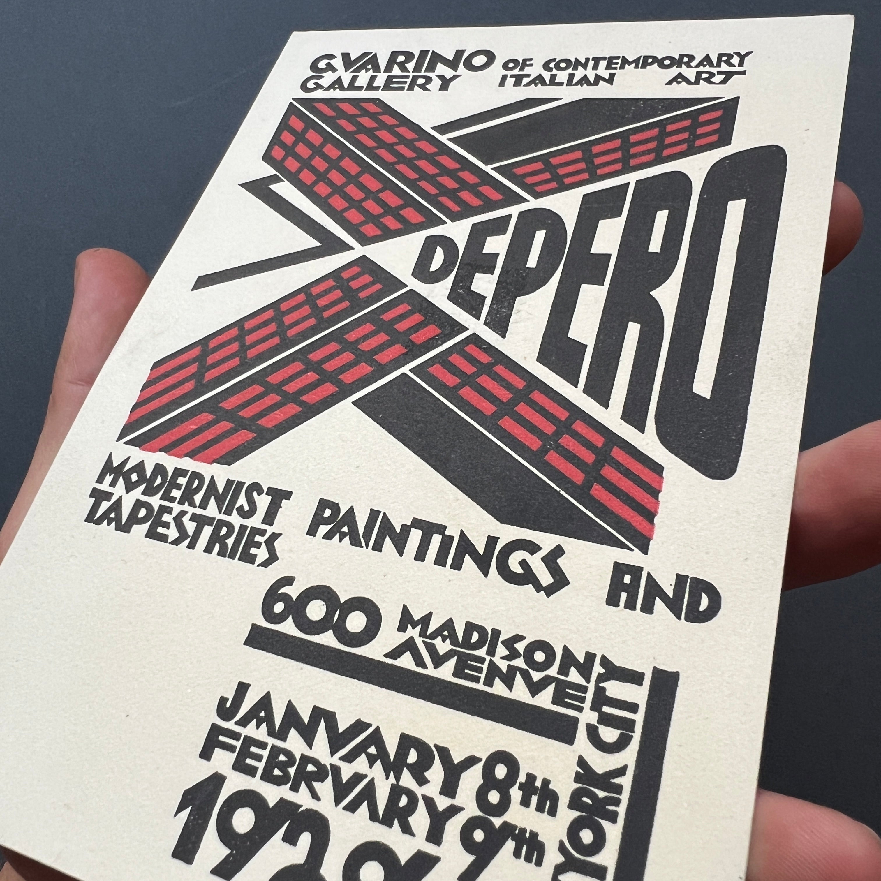 Guarino Gallery. DEPERO. Modernist paintings and tapestries. New York