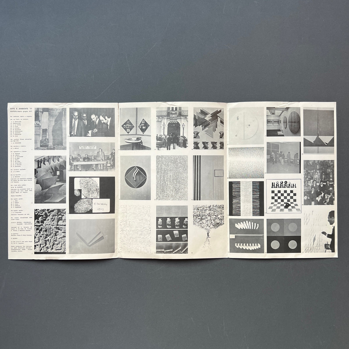 Studio Arti Visive "Arte e Ambiente '77", Brochure della mostra