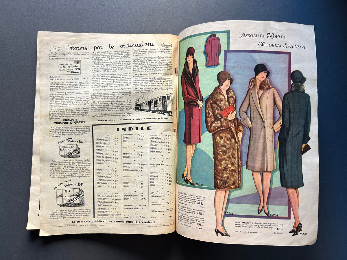 La Rinascente Milano, catalogo semestrale Autunno Inverno 1929-30