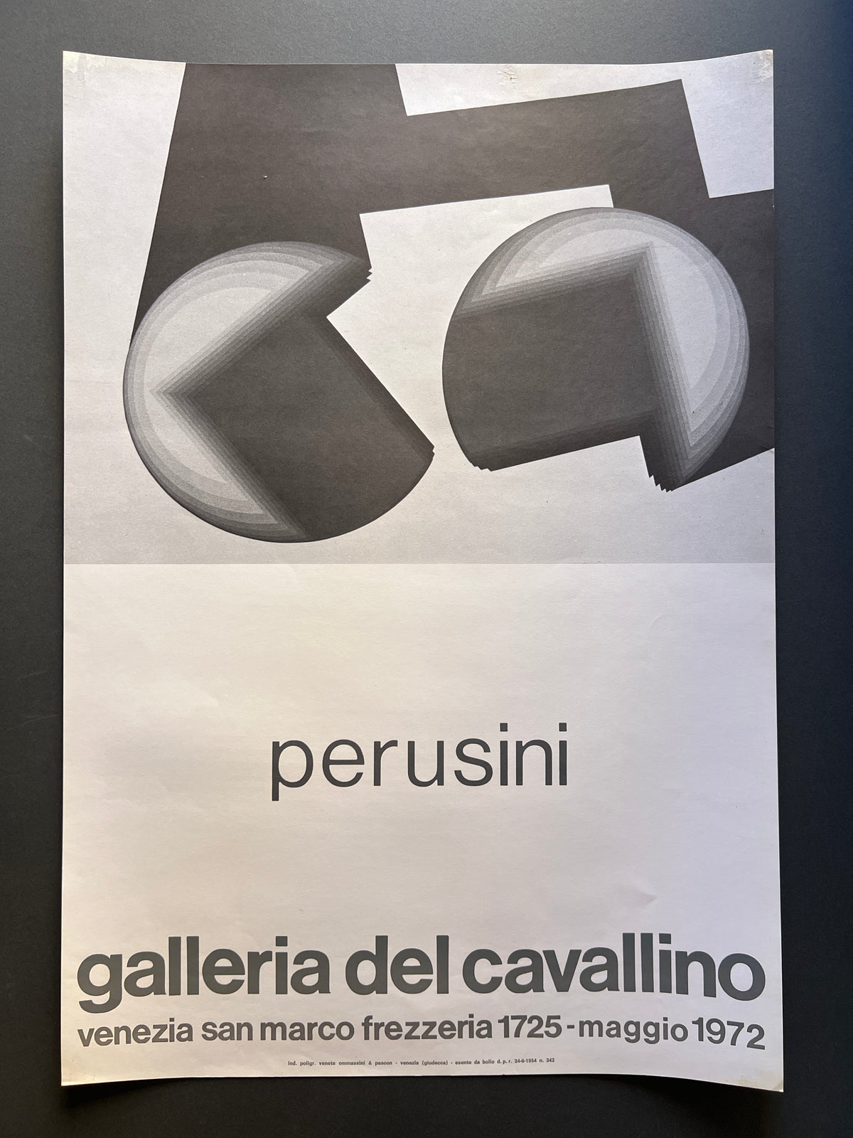 PERUSINI Galleria del Cavallino 1972 - Poster Manifesto Affiche 50x70 cm
