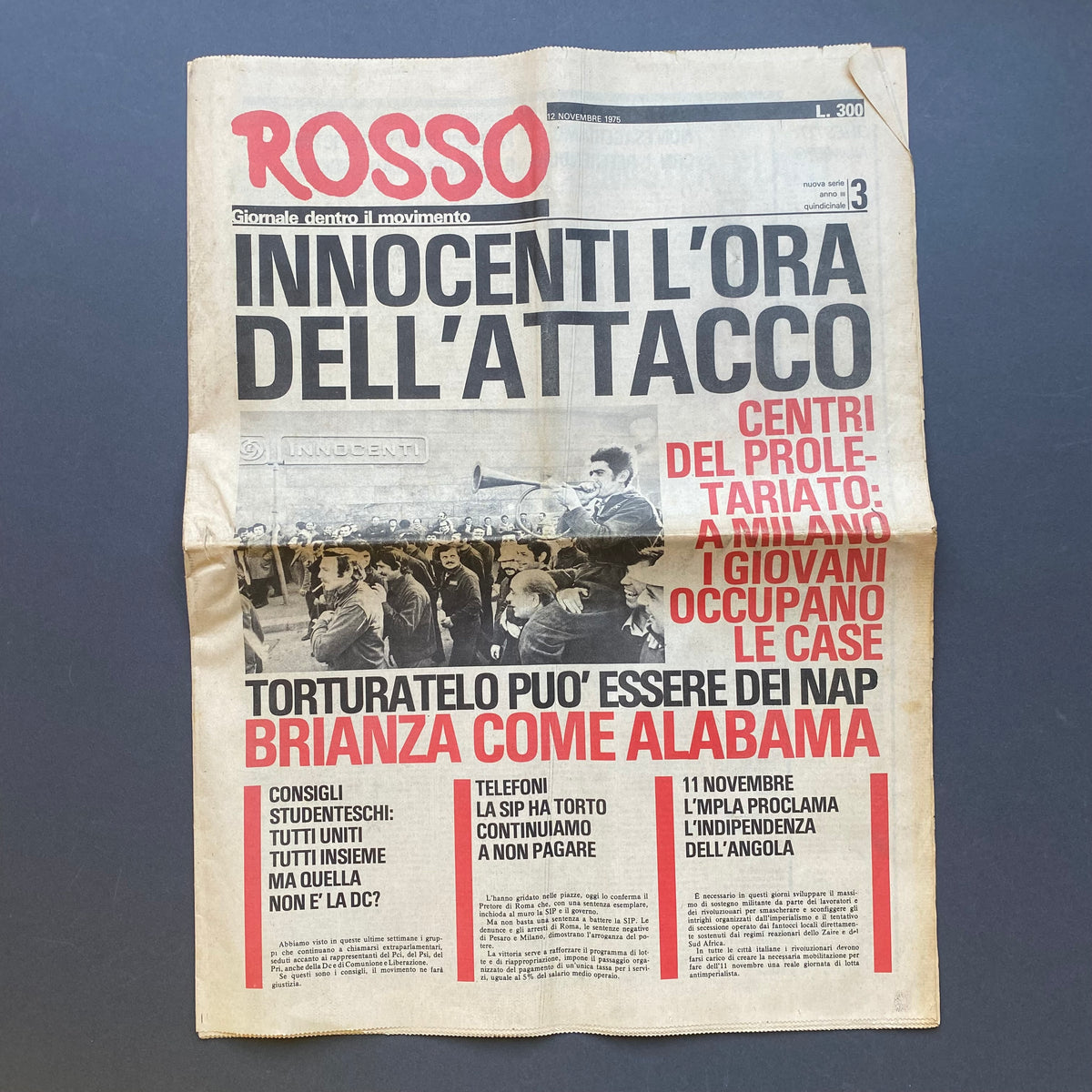 ROSSO, giornale dentro il movimento, Anno III n. 3, 1975