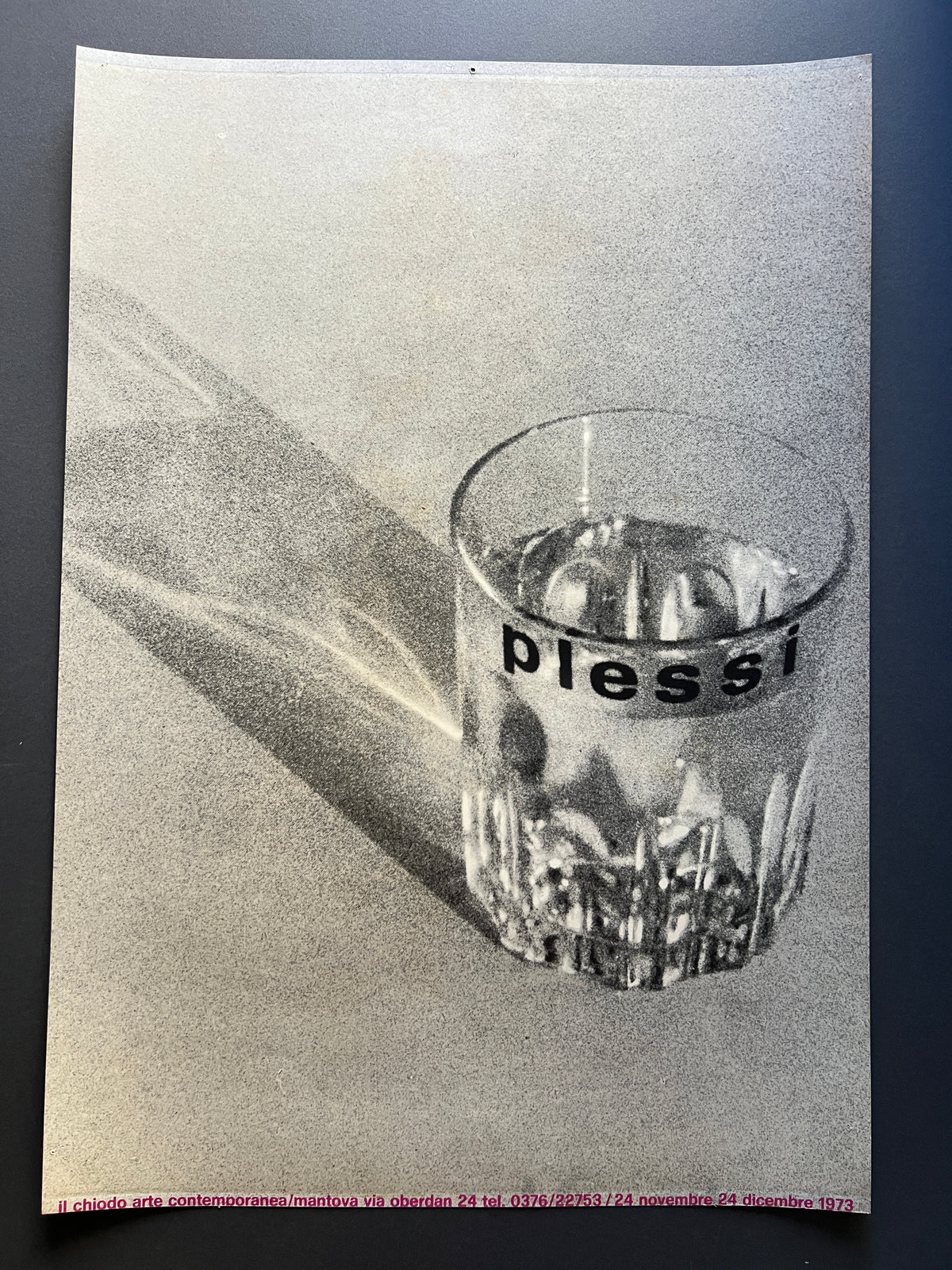 Fabrizio Plessi, Il Chiodo Arte Contemporanea Mantova 1973 - Poster Originale