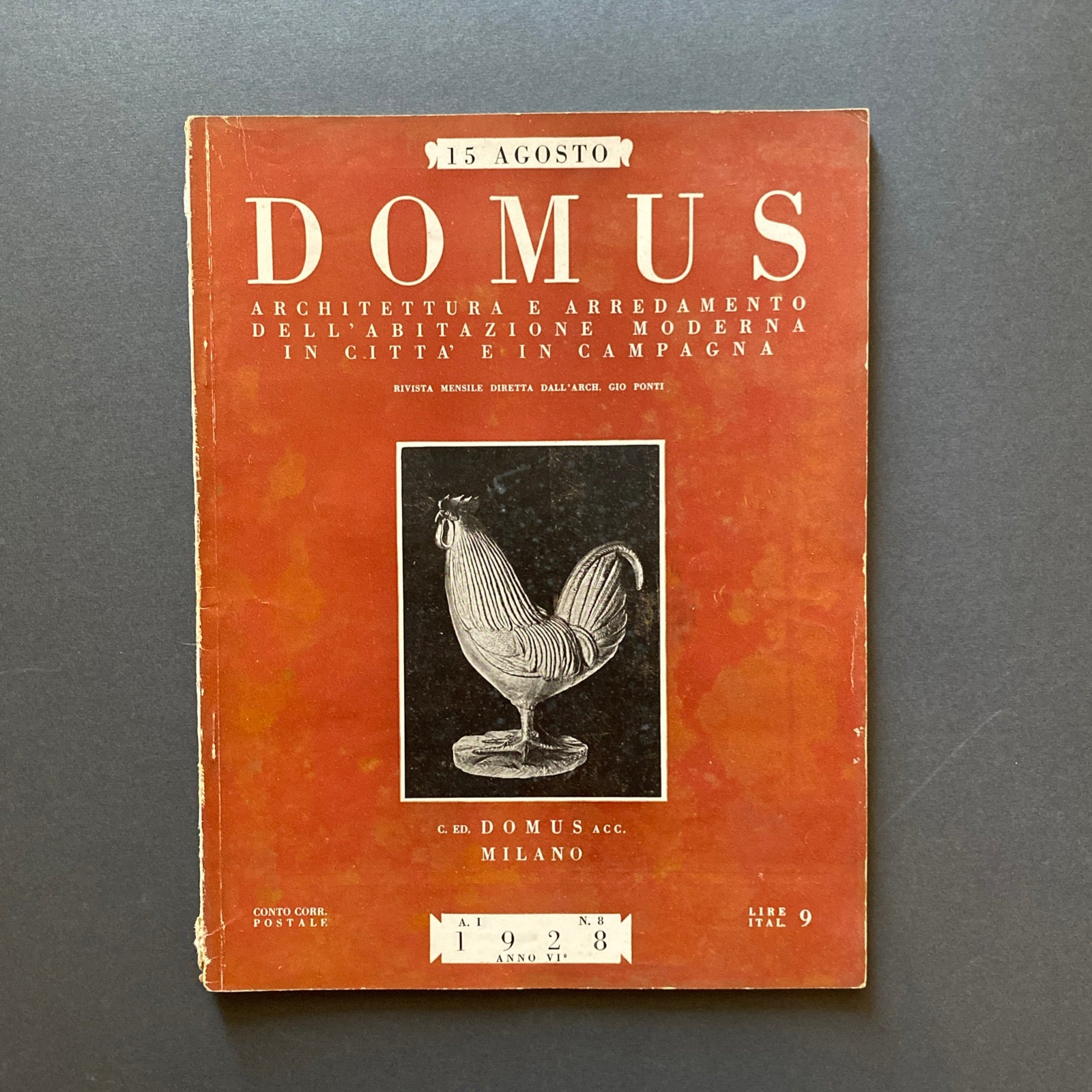DOMUS. Rivista Mensile diretta da Gio Ponti. 1928, Anno I n. 8