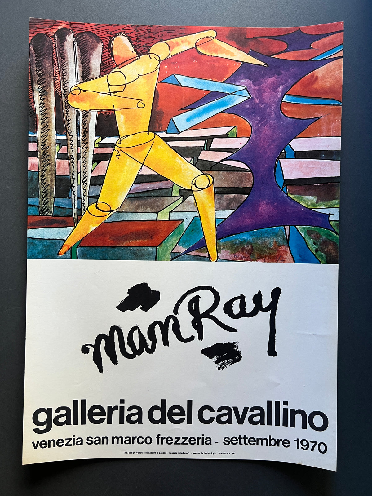 MAN RAY Galleria del Cavallino 1970 - Poster Manifesto Affiche 50x70 cm