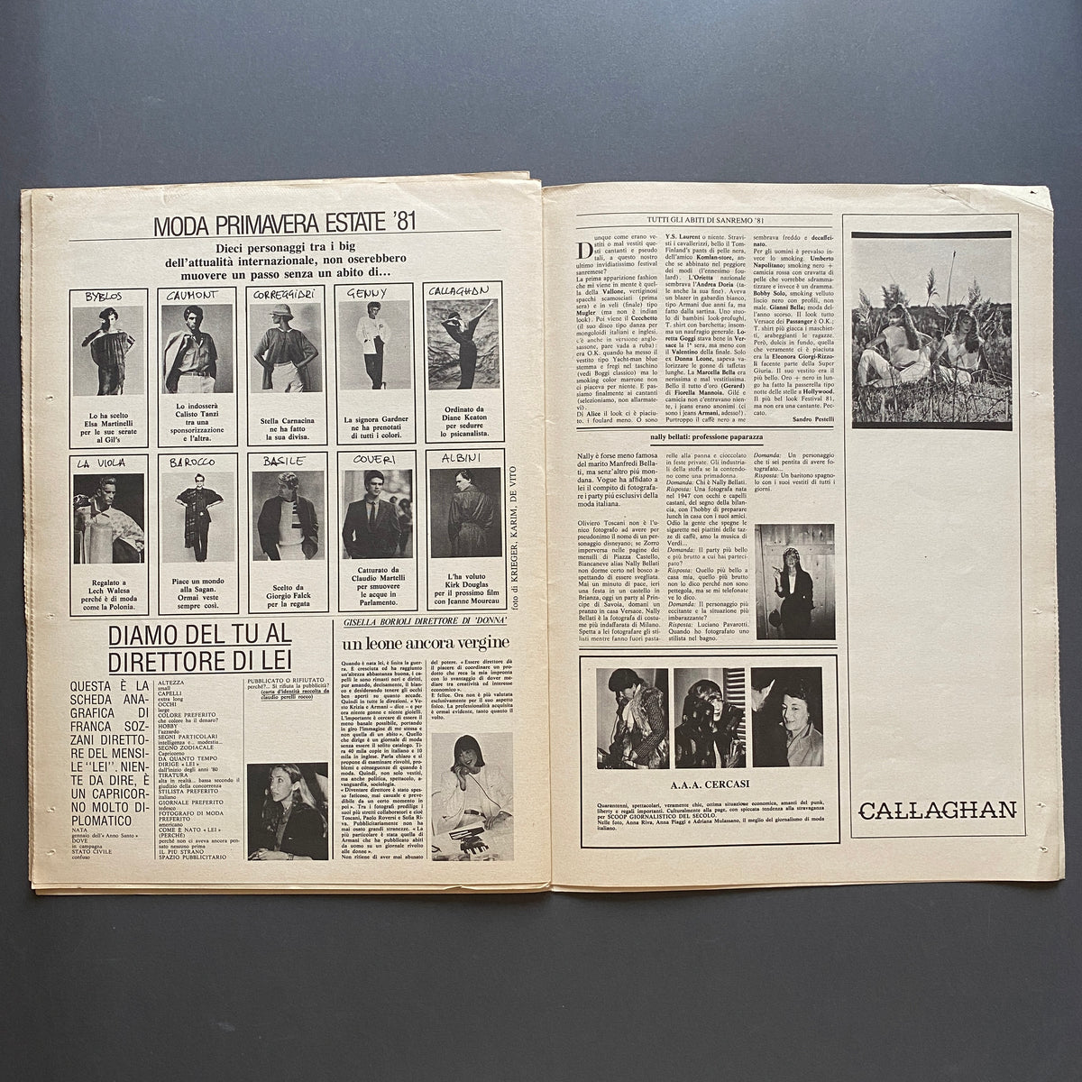 Graziano Origa Magazine, ARTIST, n.11 1981, Giorgio Armani Copertina