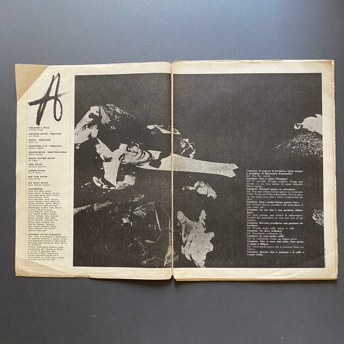 Graziano Origa Magazine, PUNK ARTIST, n.5 1979