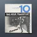 Das Neue Frankfurt n. 10 IV Jahrg. Oktober 1930. Monatsschrift für die probleme moderner gestaltung