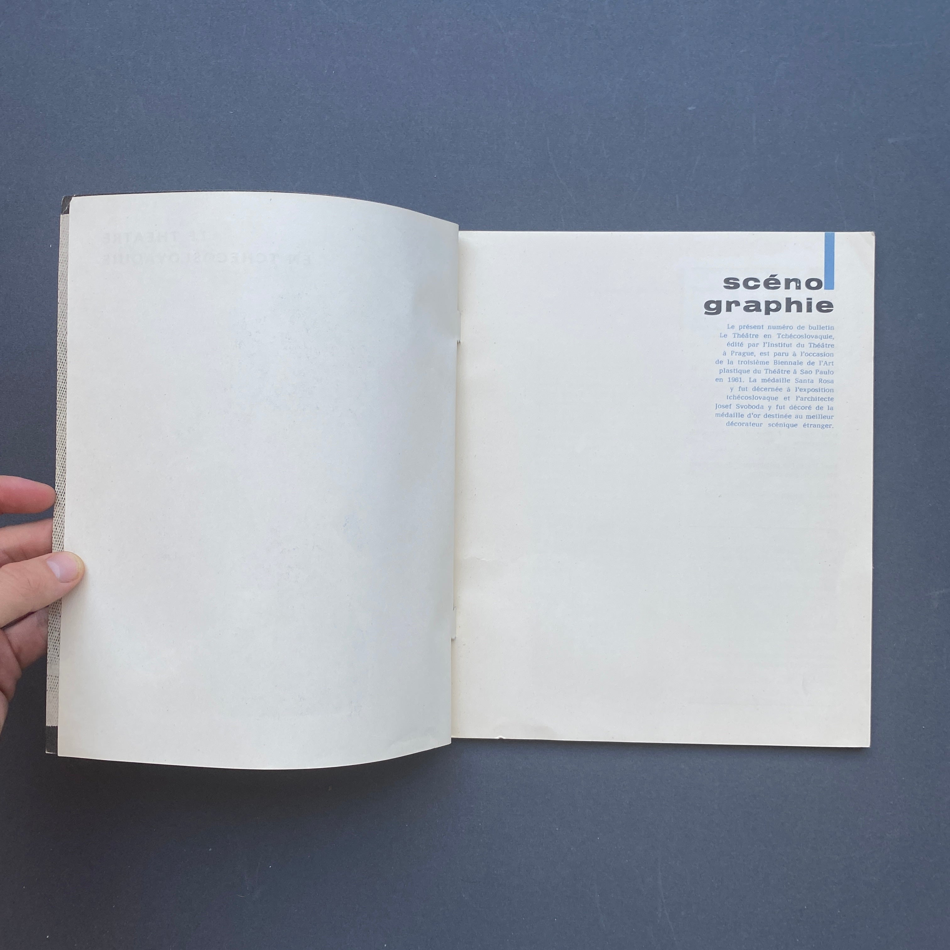 Scenographie: Le Theatre Tchecoslovaquie. Bulletin, 1962