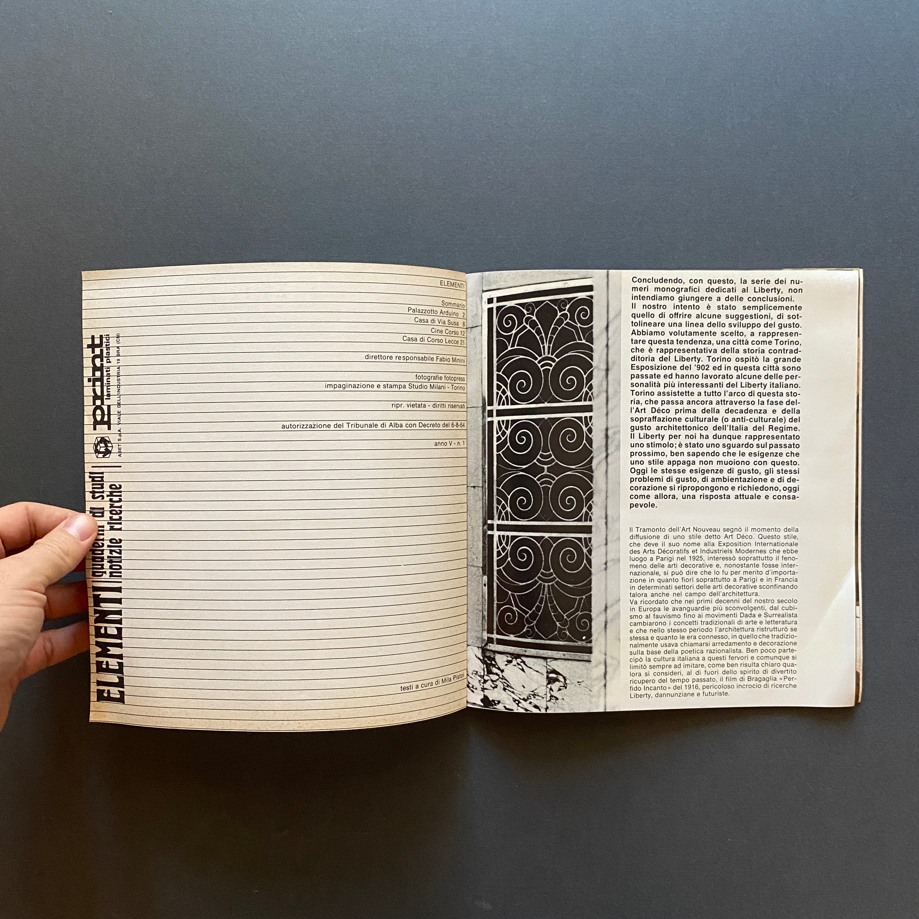 ELEMENTI. Quaderni di studi notizie ricerche, Fabio Minini, 1969 n. 1