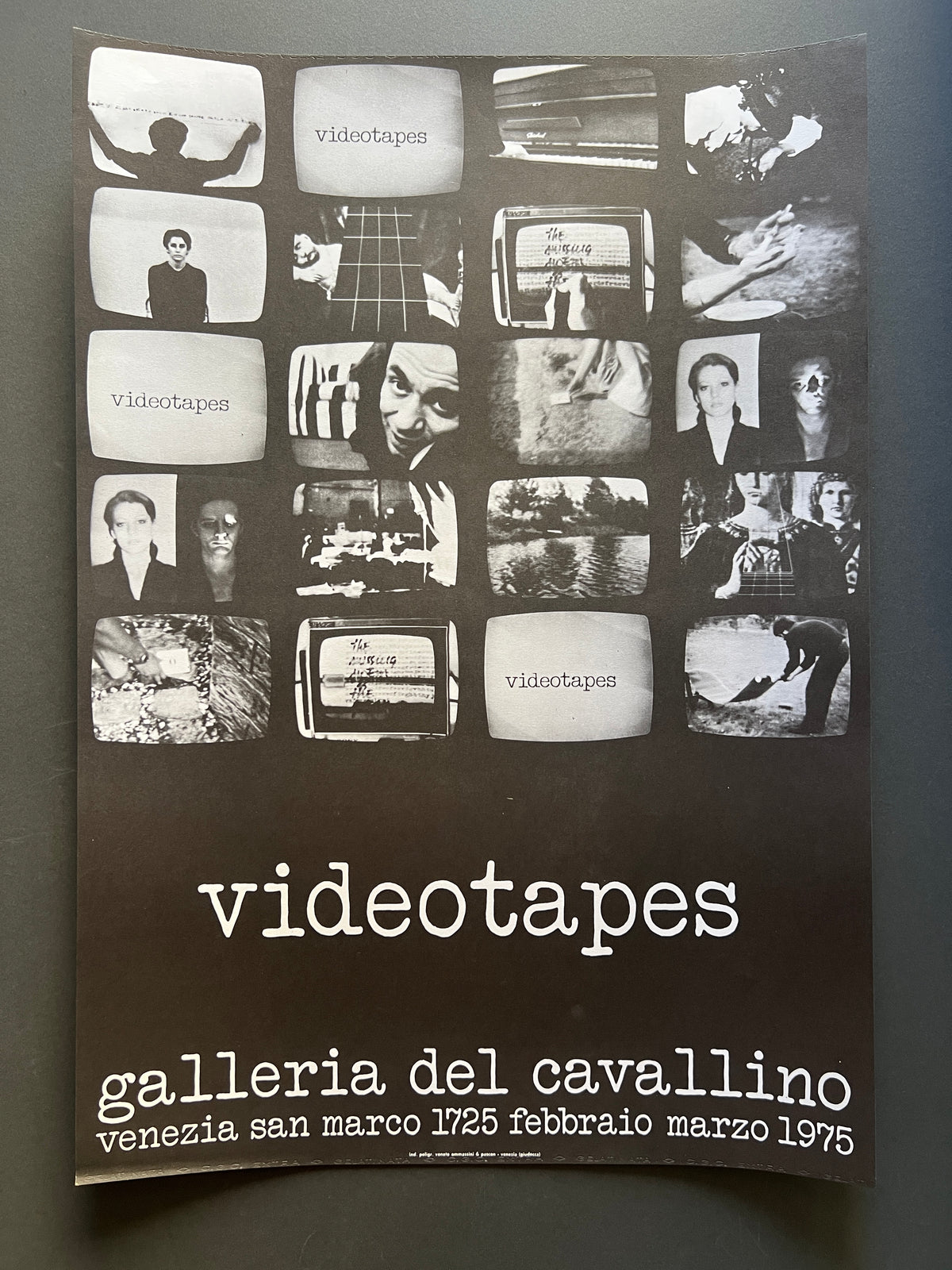 VIDEOTAPES. galleria del cavallino Venezia San Marco - febbraio marzo 1975