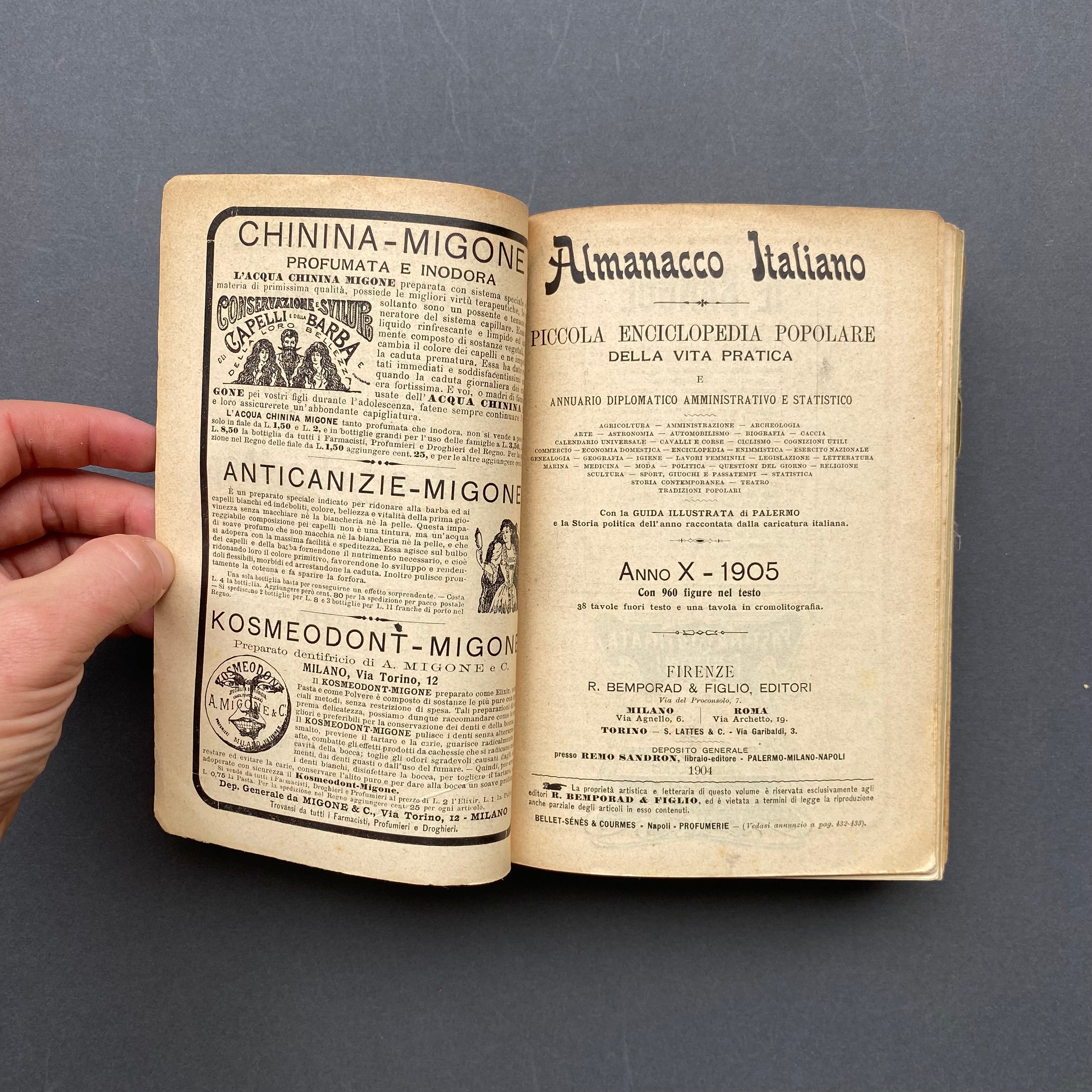 Almanacco Italiano 1905. Piccola enciclopedia popolare della vita pratica.