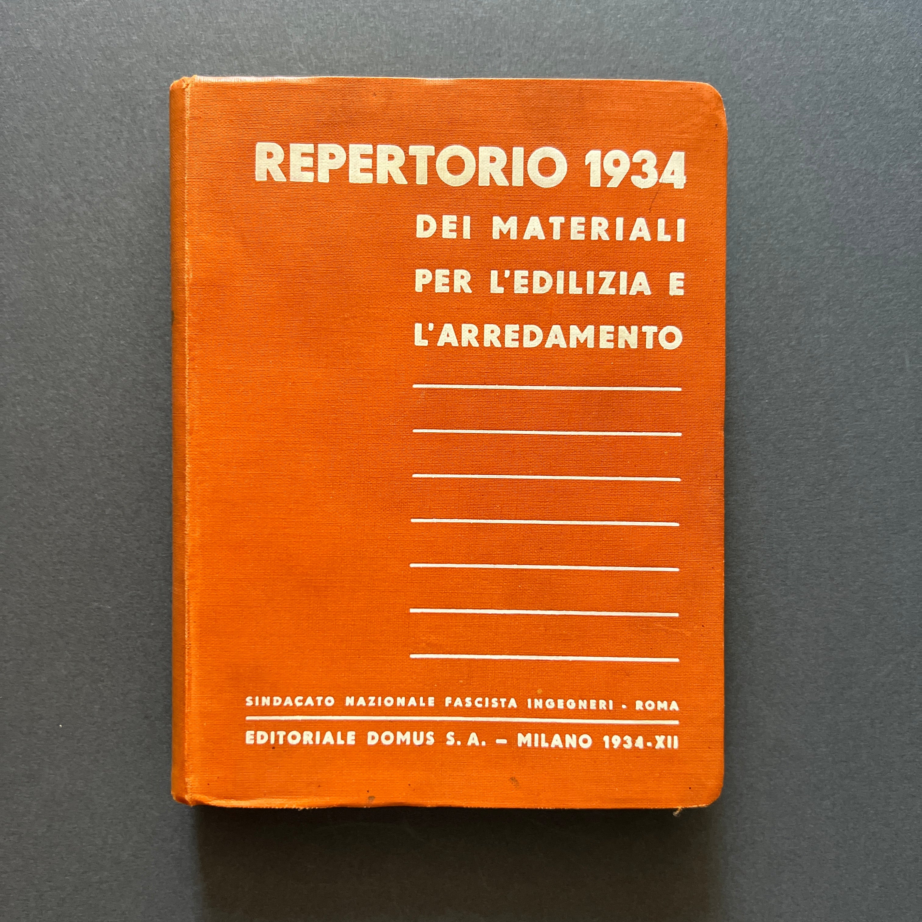 Repertorio 1934 dei materiali per l’edilizia e l’arredamento, Giuseppe Pagano